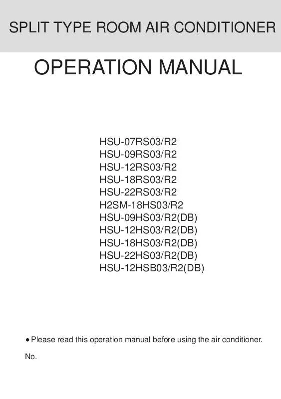 Mode d'emploi HAIER HSU-12HSB03/R2