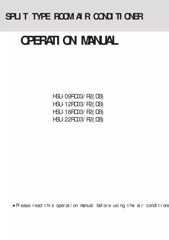 Mode d'emploi HAIER HSU-12RC03-R2