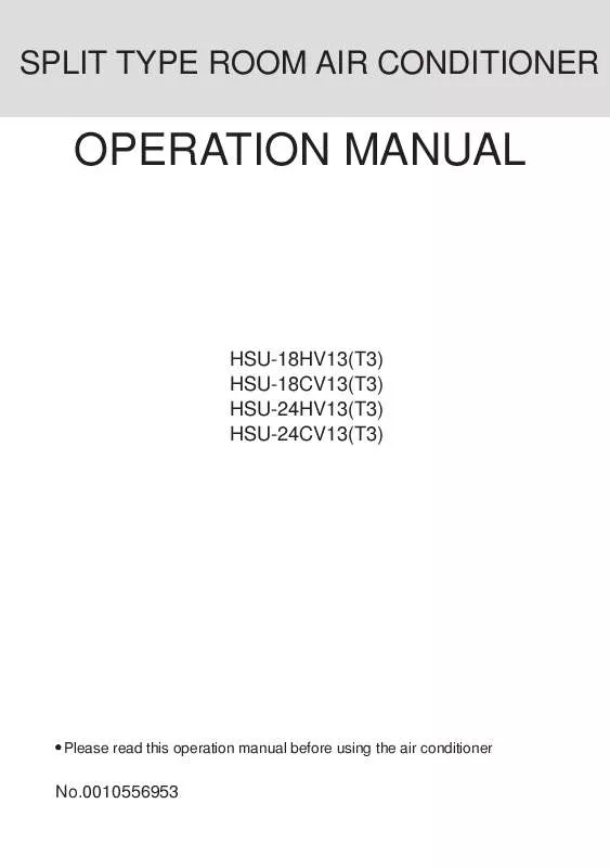 Mode d'emploi HAIER HSU-18CV13