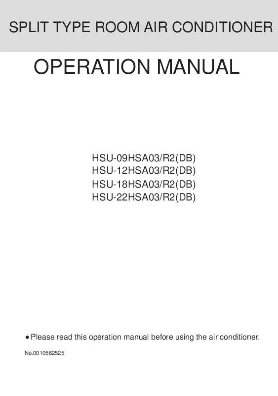 Mode d'emploi HAIER HSU-18HSA03/R2