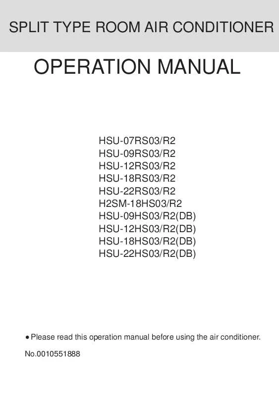 Mode d'emploi HAIER HSU-18RS03/R2