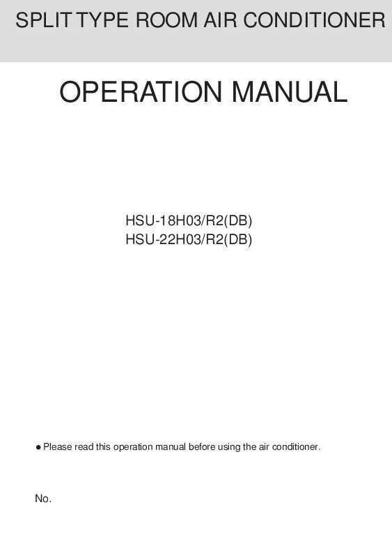 Mode d'emploi HAIER HSU-22H03-R2