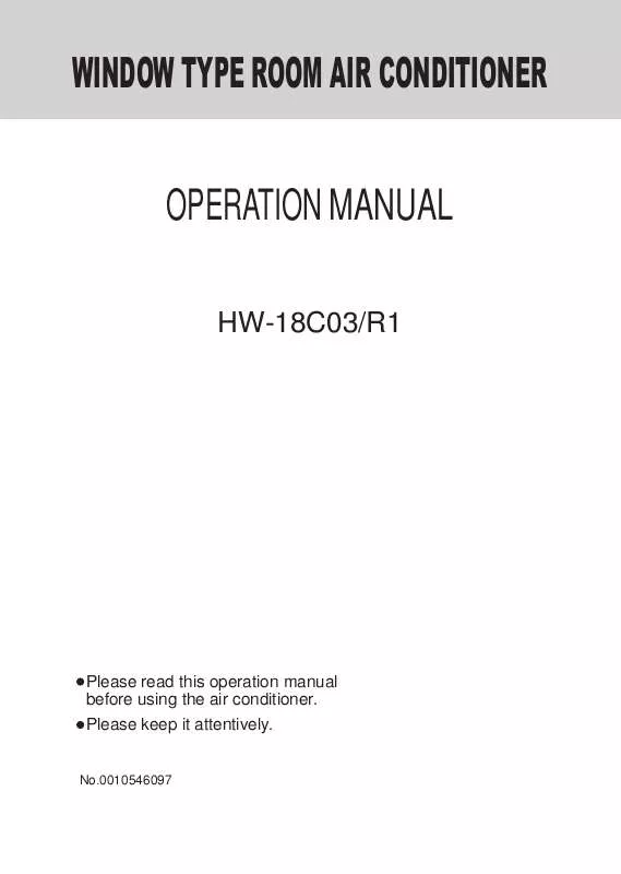 Mode d'emploi HAIER HW-18C03/R1