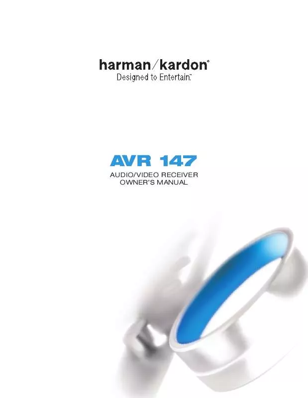 Mode d'emploi HARMAN KARDON AVR 147