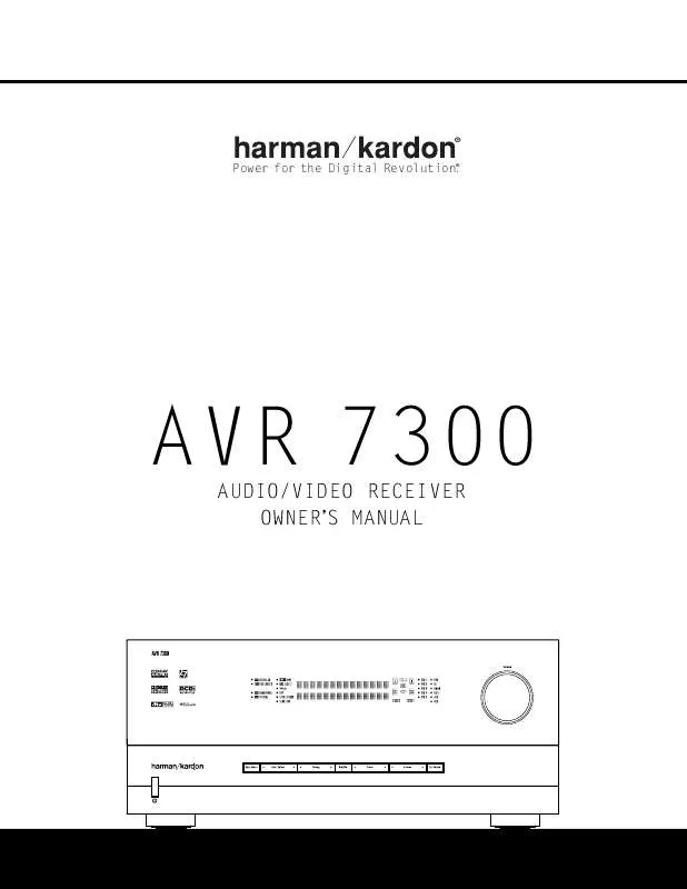 Mode d'emploi HARMAN KARDON AVR 7300