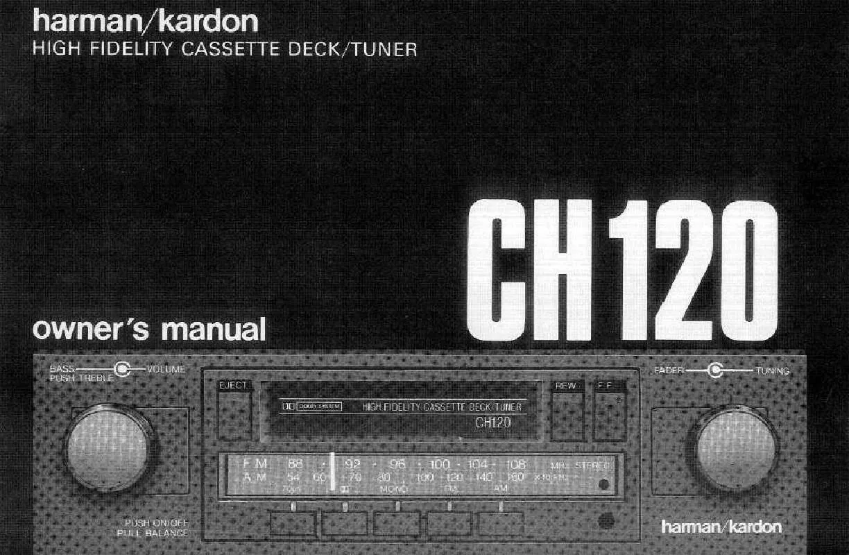 Mode d'emploi HARMAN KARDON CH120