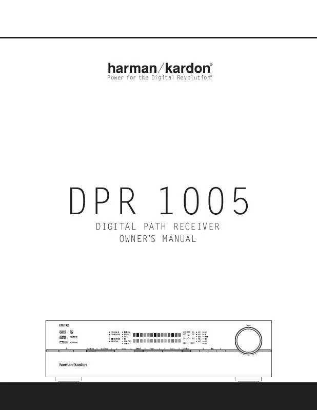 Mode d'emploi HARMAN KARDON DPR 1005
