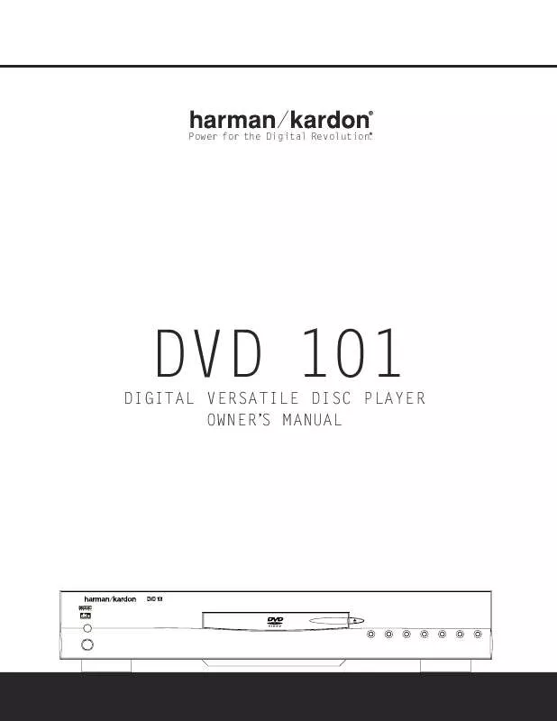 Mode d'emploi HARMAN KARDON DVD 101