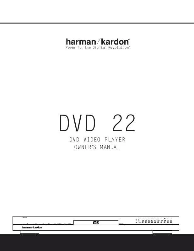 Mode d'emploi HARMAN KARDON DVD 22