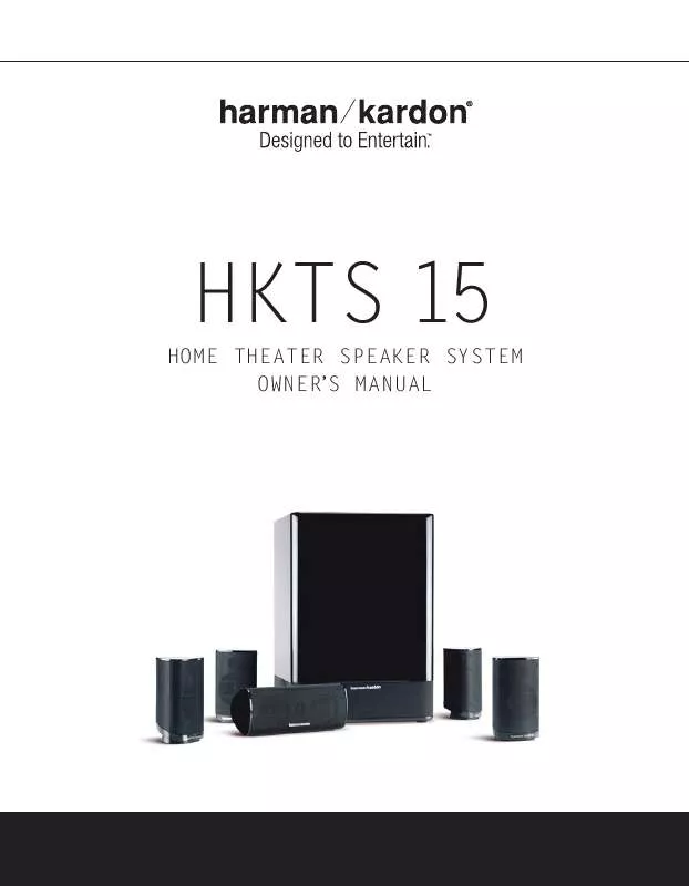 Mode d'emploi HARMAN KARDON HKTS 15