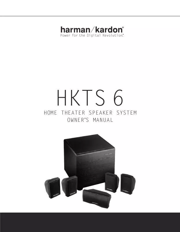 Mode d'emploi HARMAN KARDON HKTS 6