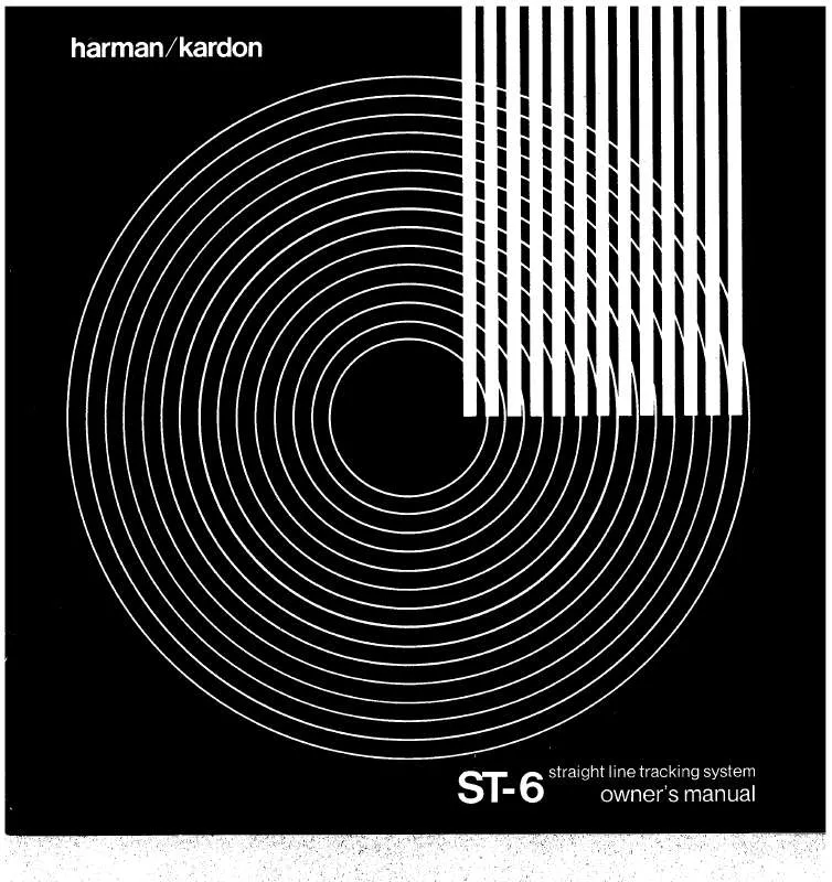 Mode d'emploi HARMAN KARDON ST6