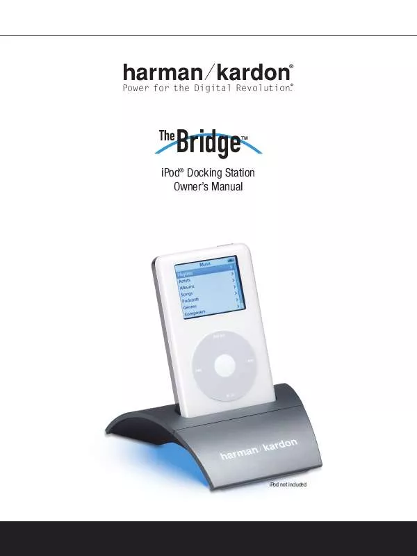 Mode d'emploi HARMAN KARDON THE BRIDGE