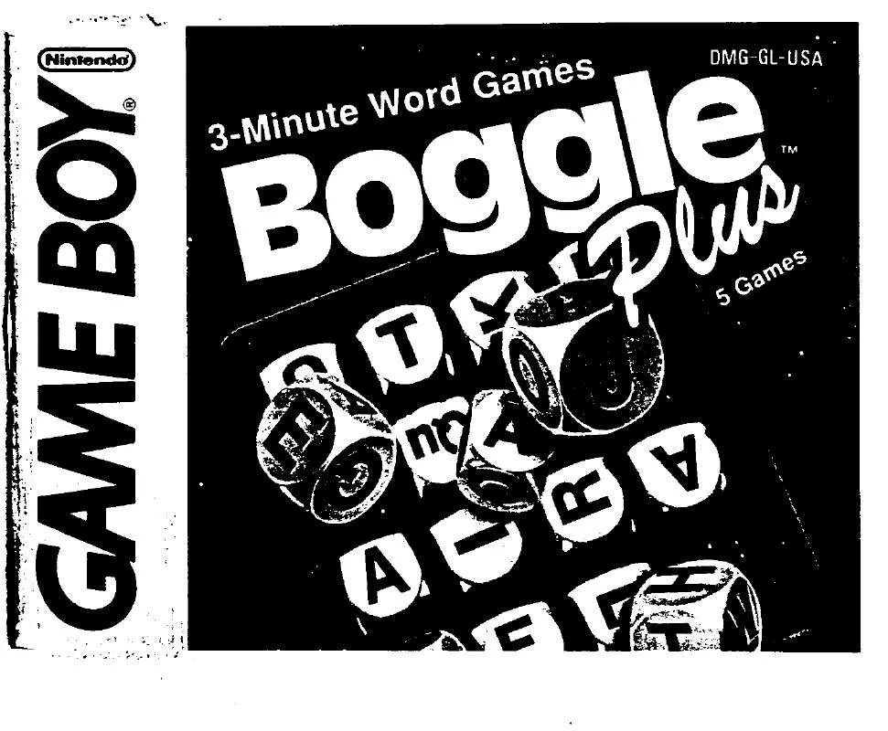 Mode d'emploi HASBRO BOGGLE PLUS FOR GAMEBOY