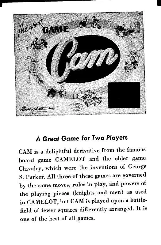 Mode d'emploi HASBRO CAM THE GREAT GAME OF