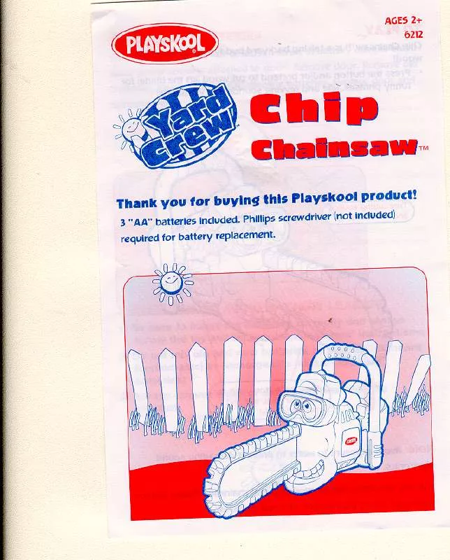 Mode d'emploi HASBRO CHIP CHAINSAW
