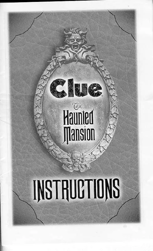 Mode d'emploi HASBRO CLUE-THE HAUNTED MANSION