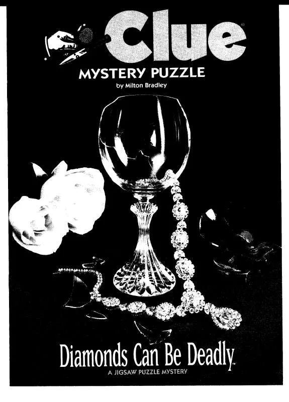 Mode d'emploi HASBRO CLUE MYSTERY PUZZLE DIAMONDS CAN BE DEADLY