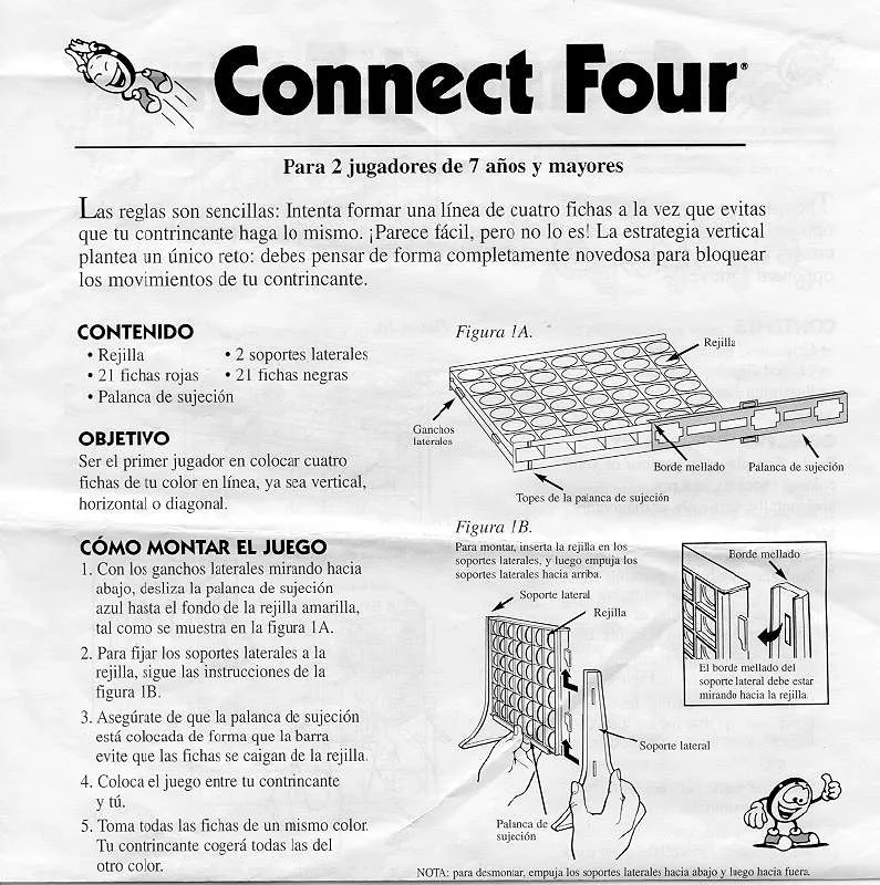 Mode d'emploi HASBRO CONNECT FOUR SPANISH 2000