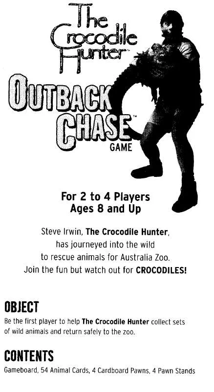 Mode d'emploi HASBRO CROCODILE HUNTER OUTBACK CHASE GAME NEWER VERS
