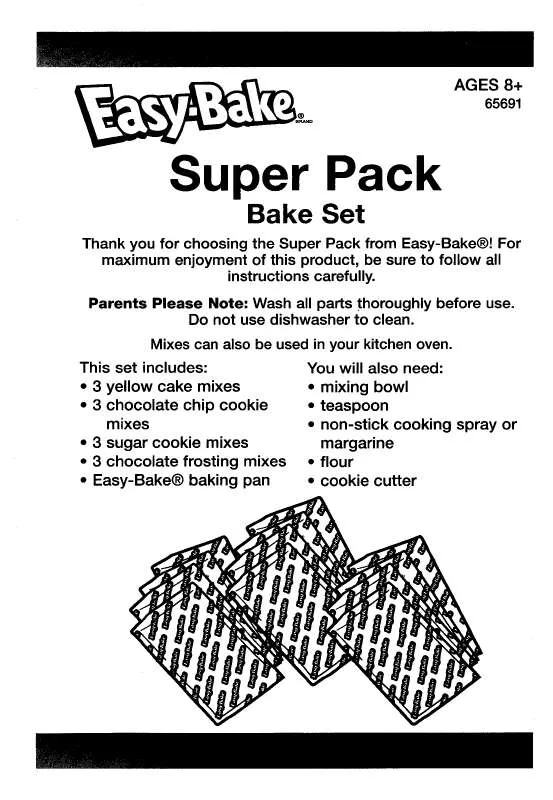 Mode d'emploi HASBRO EASY BAKE SUPER PACK BAKE SET