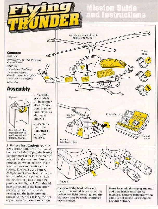 Mode d'emploi HASBRO FLYING THUNDER MISSION GUIDE AND INSTRUCTIONS