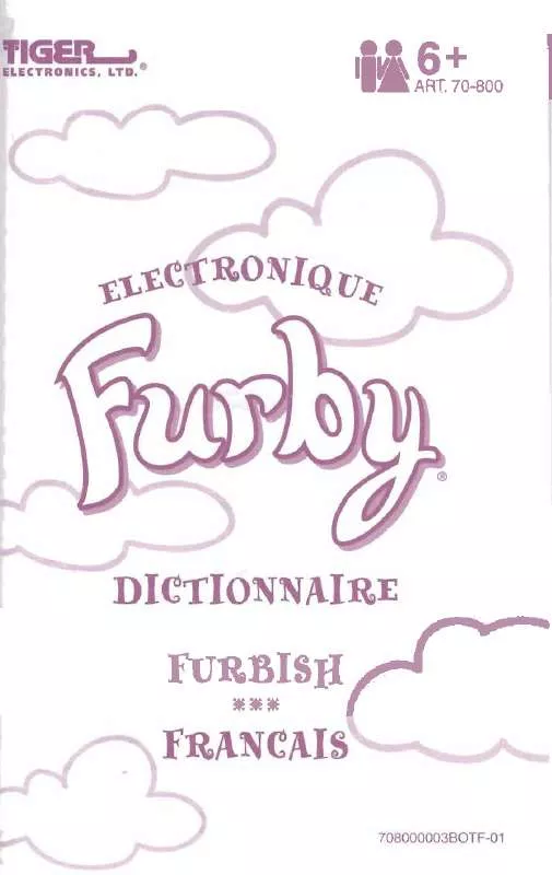 Mode d'emploi HASBRO FURBY FURBISH TO FRENCH DICTIONARY FRENCH
