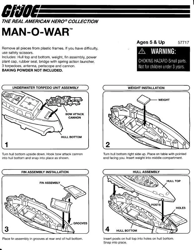 Mode d'emploi HASBRO GIJOE MAN-O-WAR