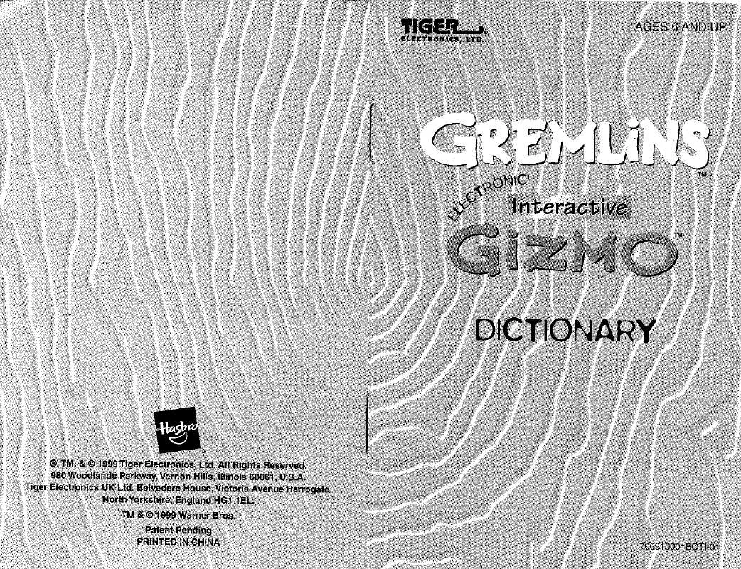 Mode d'emploi HASBRO GREMLINS ELECTRONIC INTERACTIVE GIZMO DICTIONARY