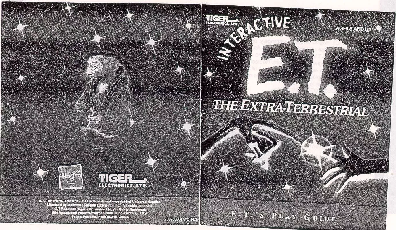 Mode d'emploi HASBRO INTERACTIVE E.T. THE EXTRA-TERRESTRIAL