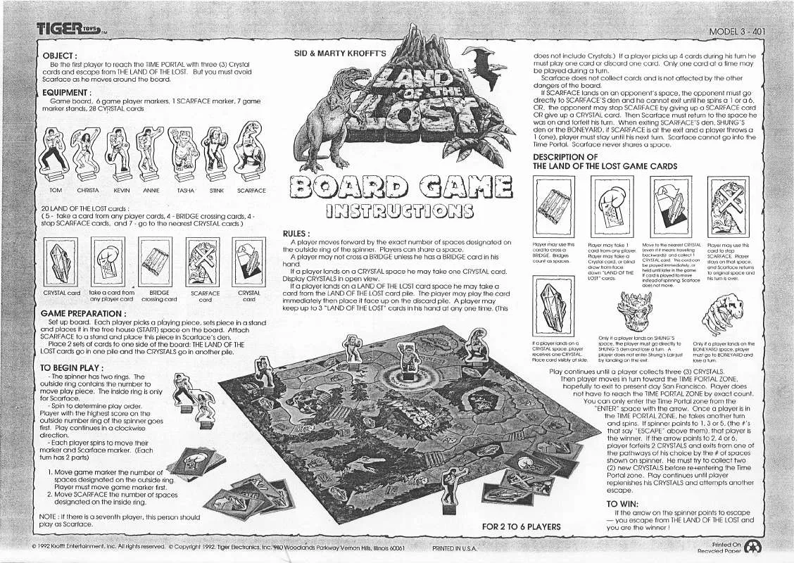 Mode d'emploi HASBRO LAND OF THE LOST