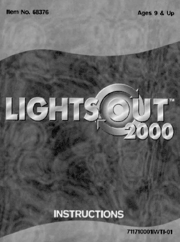 Mode d'emploi HASBRO LIGHTS OUT 2000
