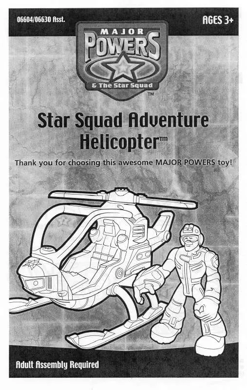Mode d'emploi HASBRO MAJOR POWERS STAR SQUAD ADVENTURE HELICOPTER