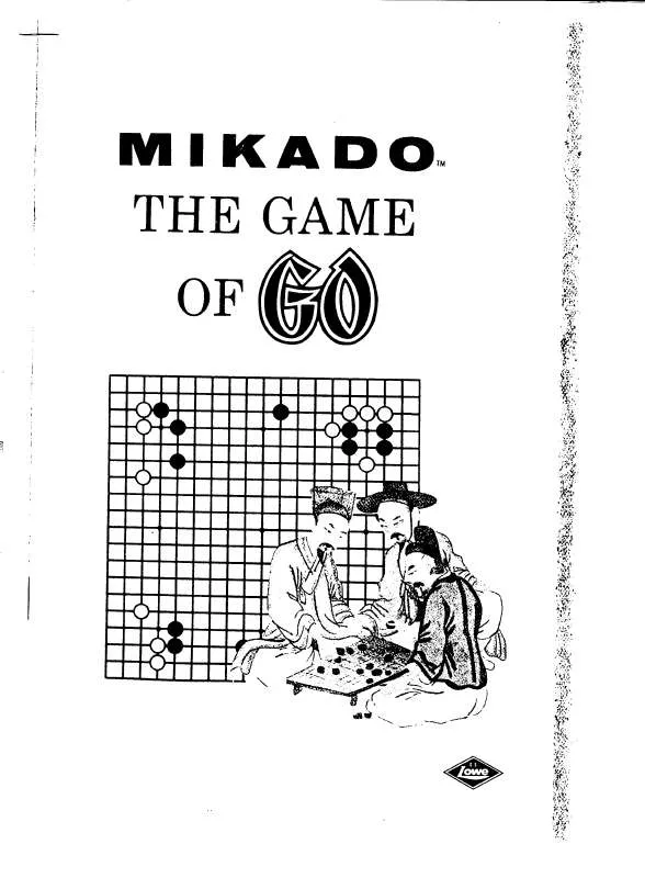 Mode d'emploi HASBRO MIKADO THE GAME OF GO