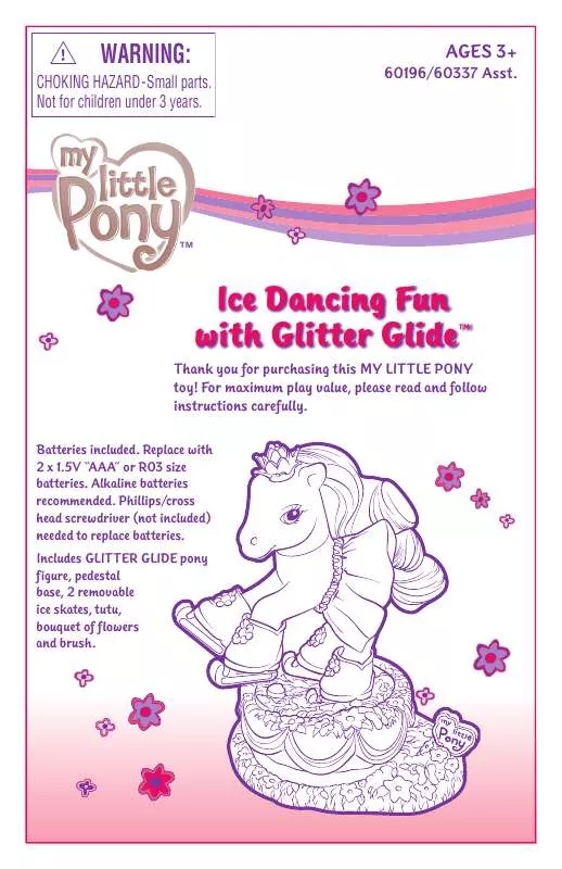 Mode d'emploi HASBRO MY LITTLE PONY ICE DANCING FUN WITH GLITTER GLIDE