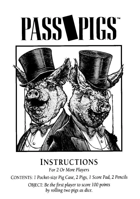 Mode d'emploi HASBRO PASS THE PIGS