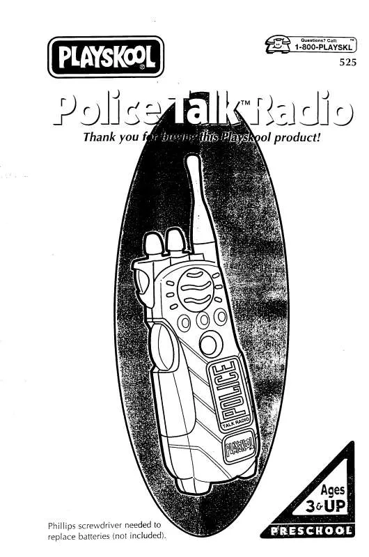 Mode d'emploi HASBRO POLICE TALK RADIO