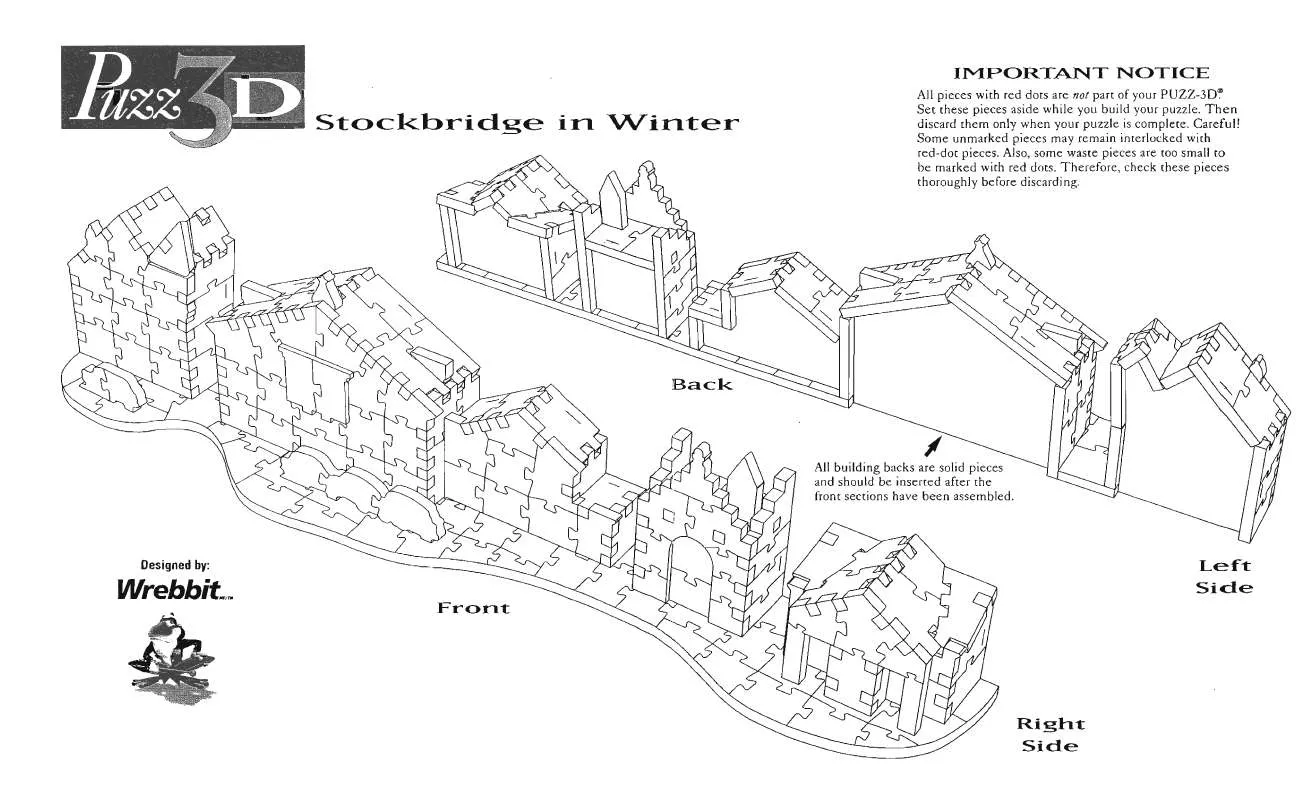 Mode d'emploi HASBRO PUZZ 3D STOCKBRIDGE IN WINTER