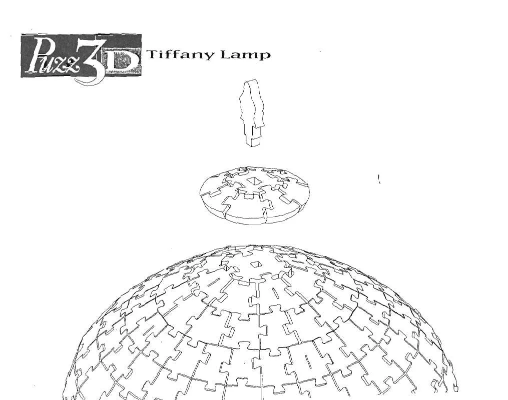 Mode d'emploi HASBRO PUZZ 3D TIFFANY LAMP