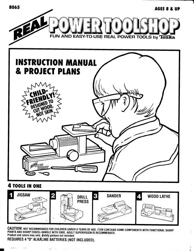 Mode d'emploi HASBRO REAL POWER TOOL SHOP INSTRUCTIONS AND PROJECT PLANS