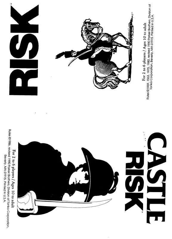 Mode d'emploi HASBRO RISK-CASTLE RISK 1990