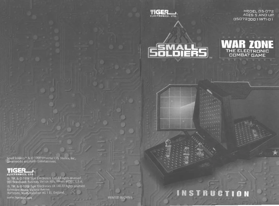 Mode d'emploi HASBRO SMALL SOLDIERS WAR ZONE ELECTRONIC COMBAT GAME
