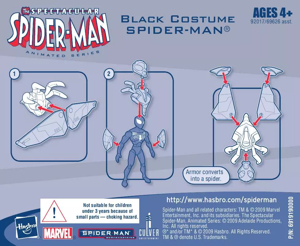 Mode d'emploi HASBRO SPIDER-MAN BLACK COSTUME