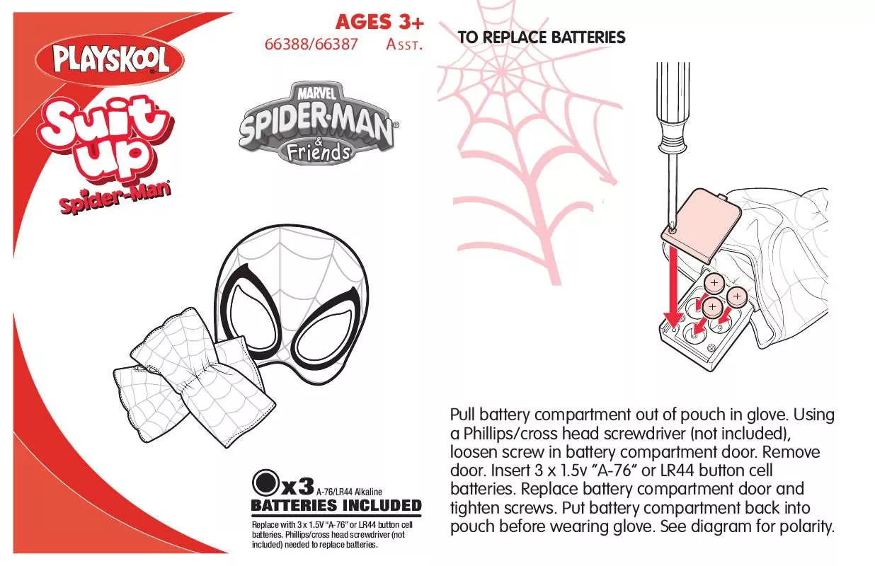 Mode d'emploi HASBRO SPIDERMAN AND FRIENDS SUIT UP SPIDERMAN