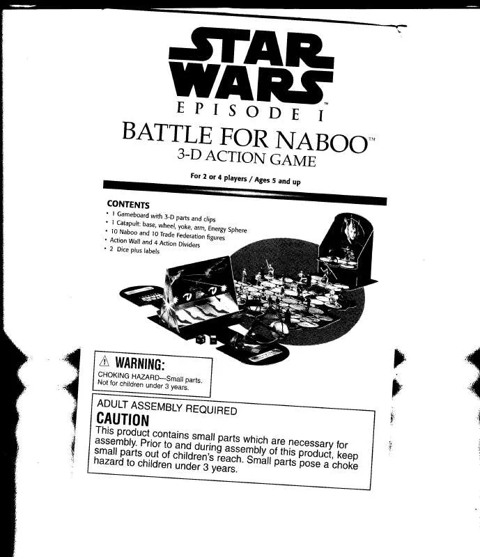 Mode d'emploi HASBRO STAR WARS BATTLE FOR NABOO