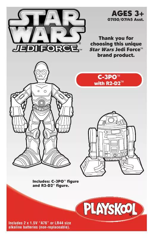 Mode d'emploi HASBRO STAR WARS C3PO WITH R2D2 JEDI FORCE