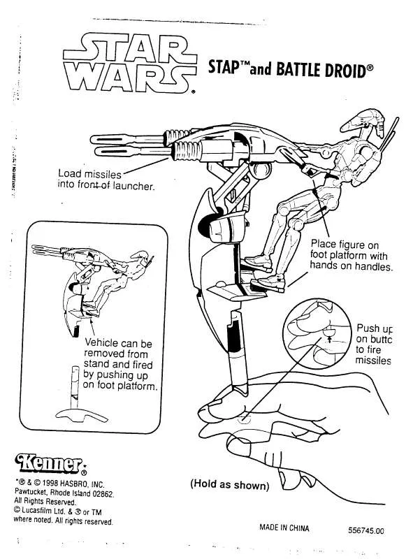 Mode d'emploi HASBRO STARWARS-STAP AND BATTLE DROID