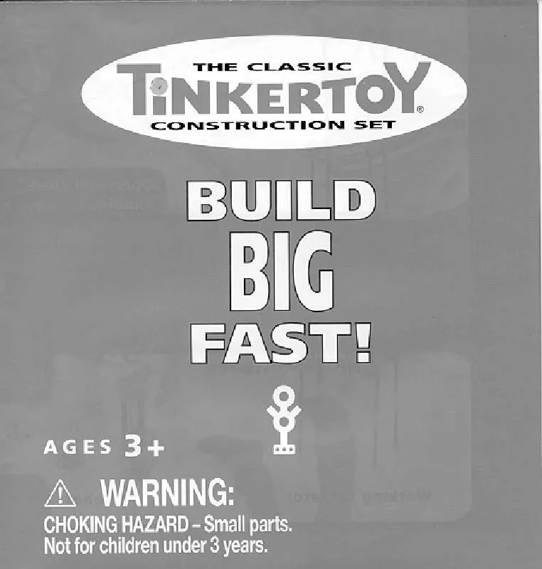 Mode d'emploi HASBRO TINKERTOY CLASSIC CONSTRUCTION SET 2002