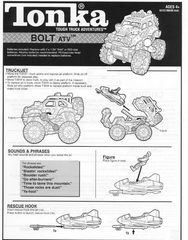 Mode d'emploi HASBRO TONKA BOLT ATV