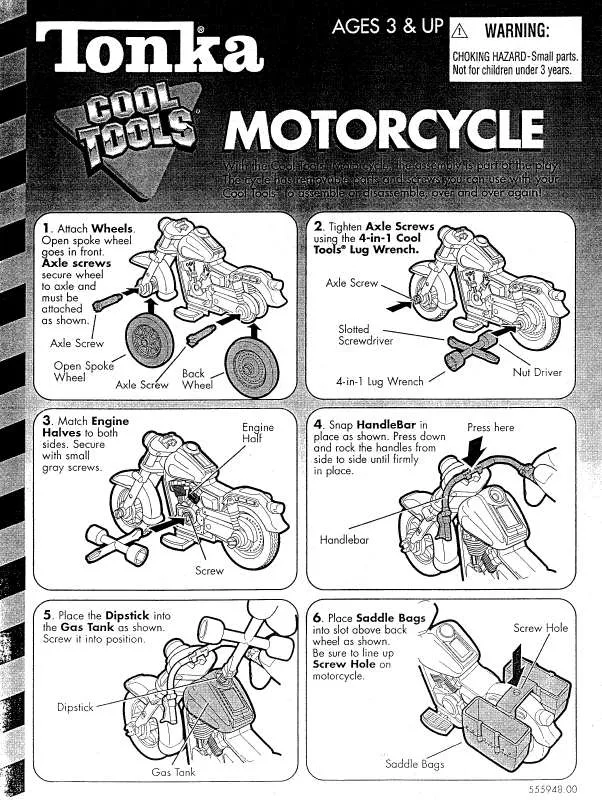 Mode d'emploi HASBRO TONKA COOL TOOLS MOTORCYCLE